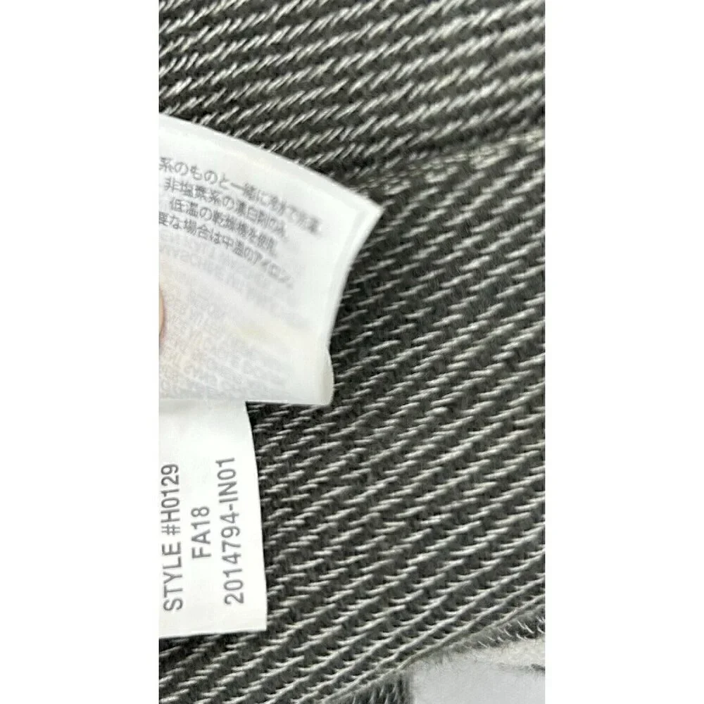 J. Crew Striped Cape Scarf With Armholes One Size Gray White Lightweight Vintage